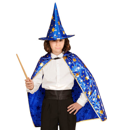Wizard  Cape, Hat  - 70 Cm