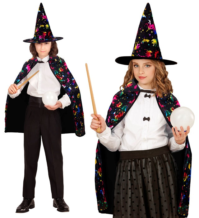 Wizard  Cape, Hat  - 70 Cm
