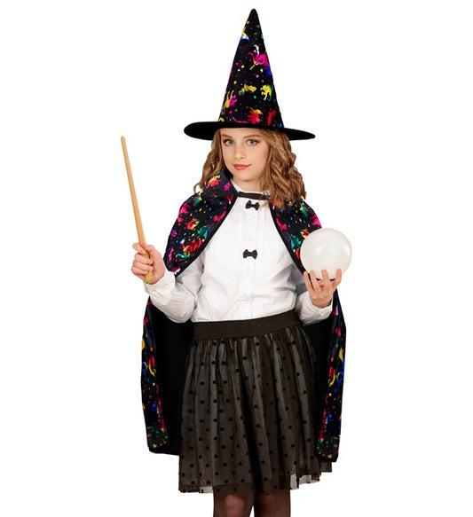 Wizard  Cape, Hat  - 70 Cm