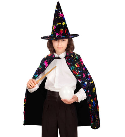 Wizard  Cape, Hat  - 70 Cm