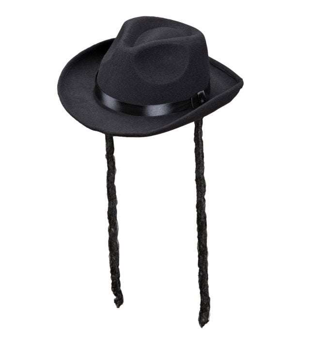 Real Look Rabbi Hat With Payes