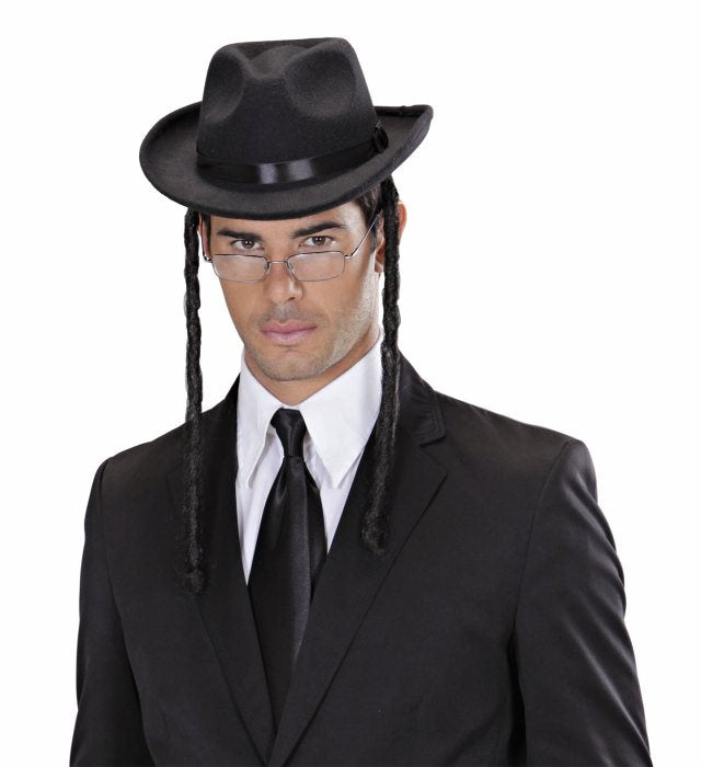 Real Look Rabbi Hat With Payes