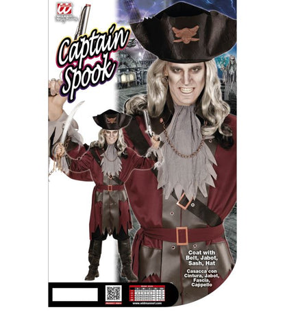 Captain Spook  Coat With Belt, Jabot, Sash, Hat 