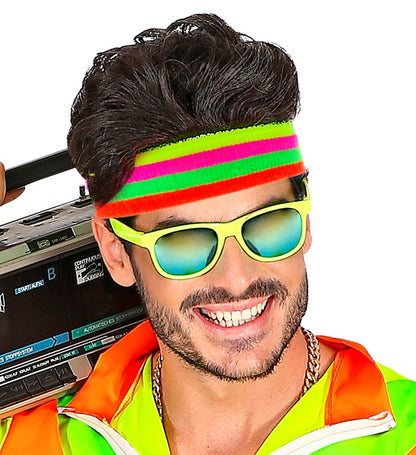 Multicolor Neon Sweatband