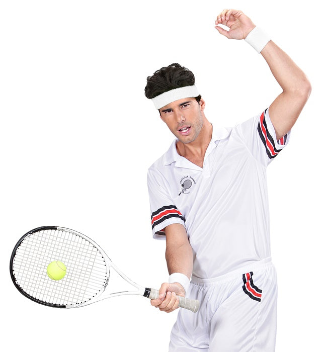 White Sweatbands Set  Headband And 2 Wristbands 