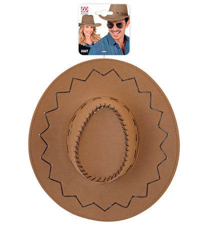 Brown Suede Look Cowboy Hat