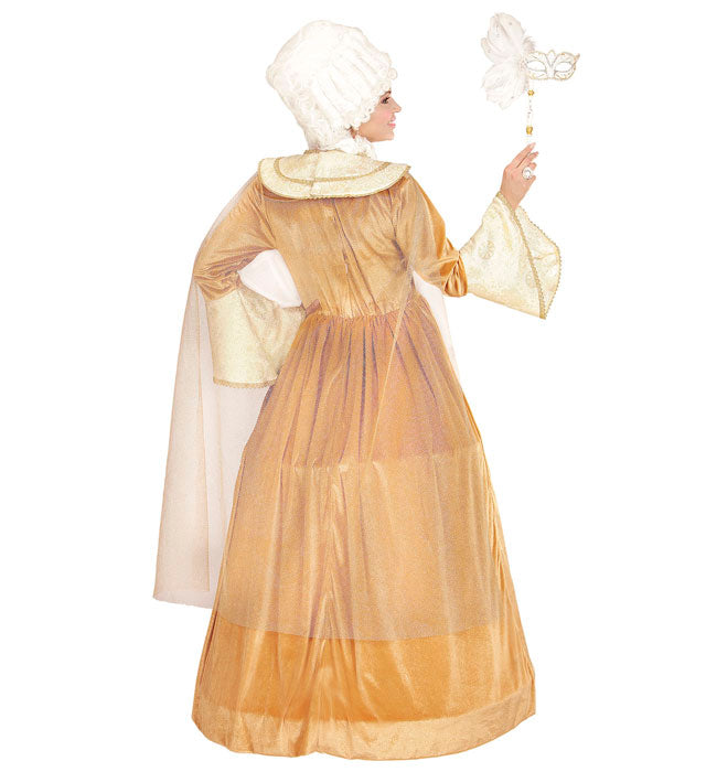 Venetian Noblewoman  Dress With Crinoline Underskirt, Cape 