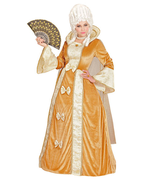 Venetian Noblewoman  Dress With Crinoline Underskirt, Cape 