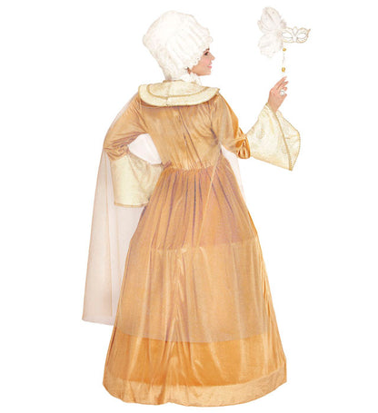 Venetian Noblewoman  Dress With Crinoline Underskirt, Cape 