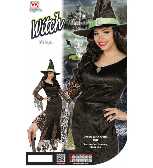 Witch  Dress With Gem, Hat 