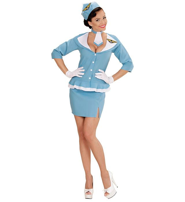 Retro Flight Attendant  Jacket, Skirt, Tie, Hat 
