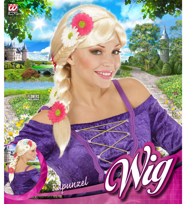 Rapunzel Wig With Flowers In Box