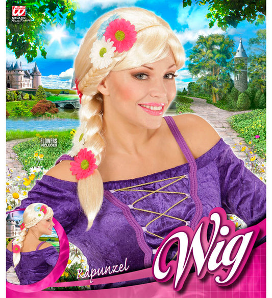 Rapunzel Wig With Flowers In Box