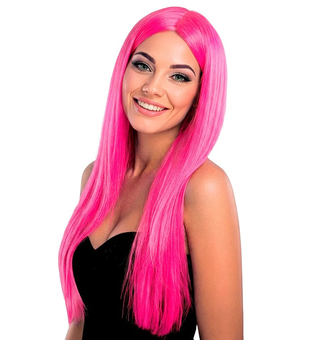Pink Glamour Wig In Polybag