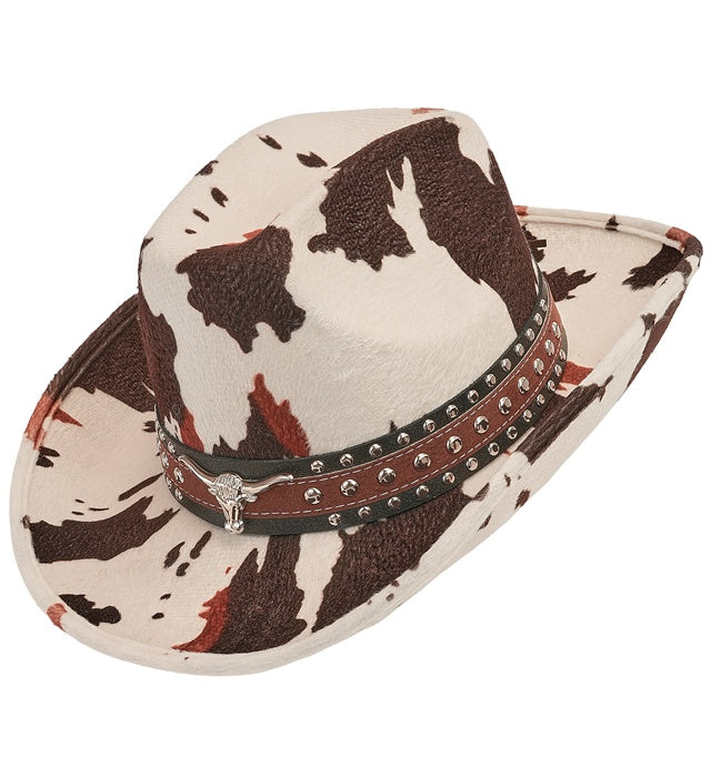  Hat Cowboy Montana Animalier Cow Skin