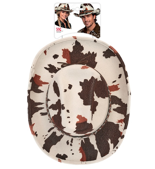 Montana Cow Print Cowboy Hat Image 2
