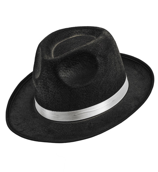 Hat Fedora Black With White Band