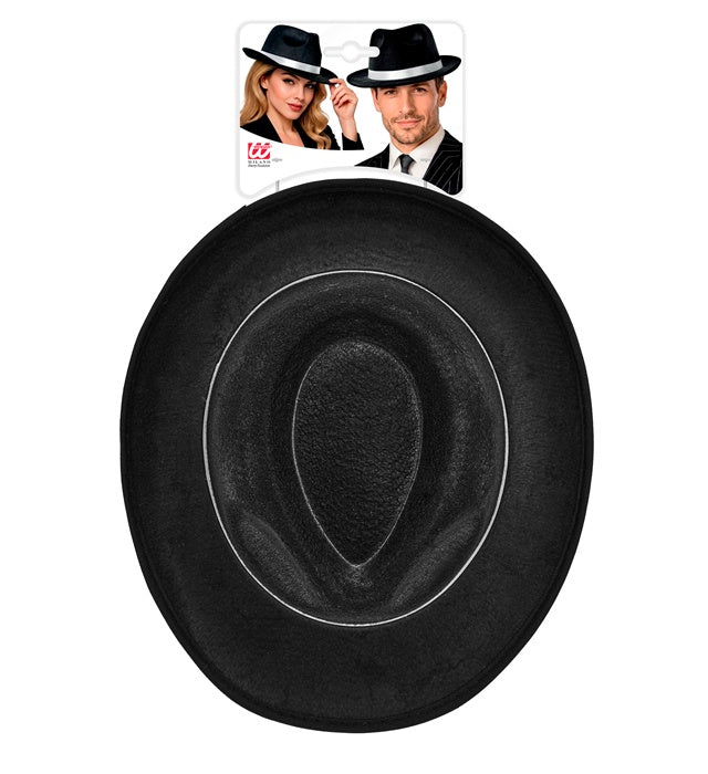 Hat Fedora Black With White Band