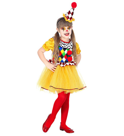 Clown  Tutu Dress, Mini Hat 