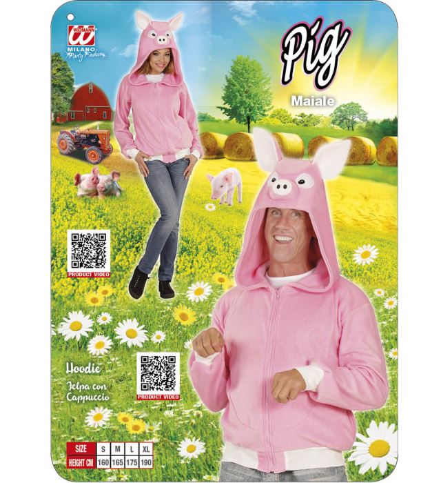 Pig  Hooded Fleece Jacket 