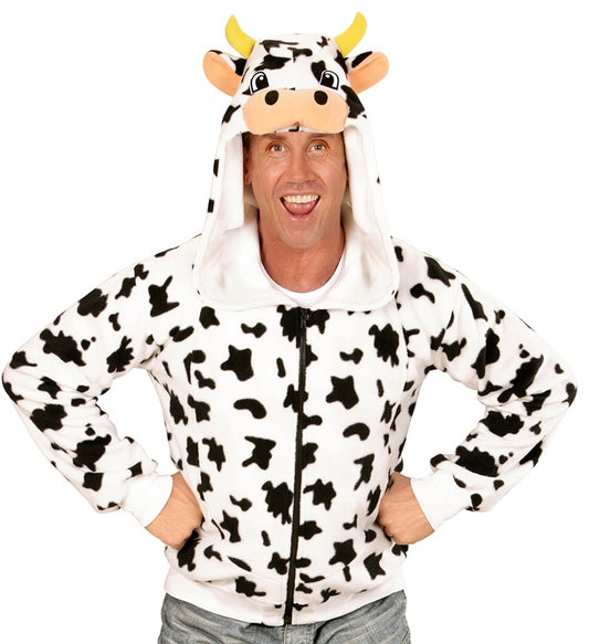 Cow  Hooded Fleece Jacket 
