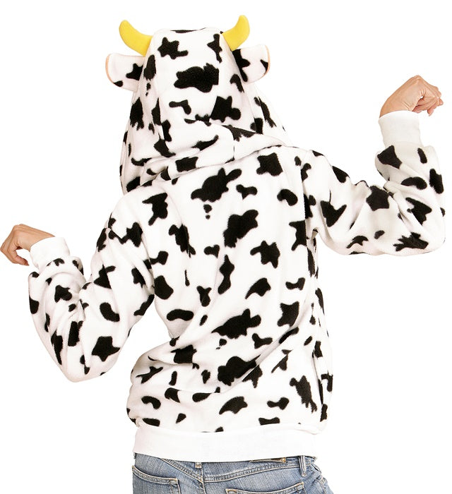 Cow  Hooded Fleece Jacket 