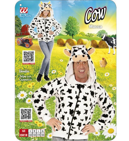 Cow  Hooded Fleece Jacket 