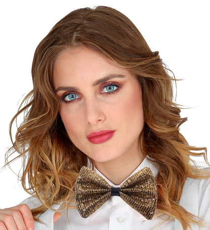 Gold Square  Bow Tie
