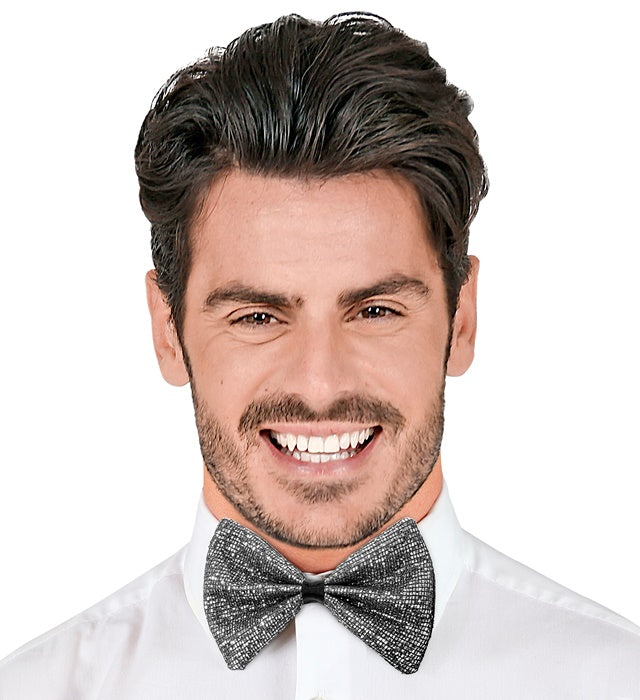 Silver Square  Bow Tie