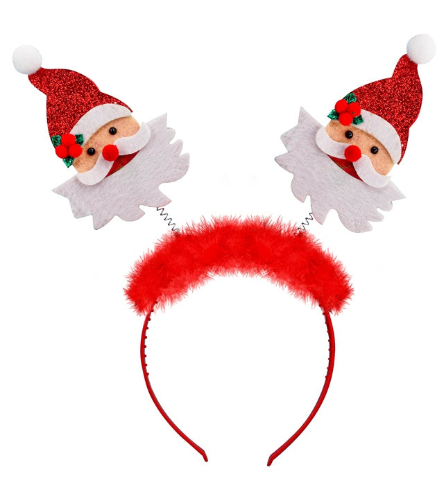 Santa Claus Head Bopper With Marabou & Tinsel