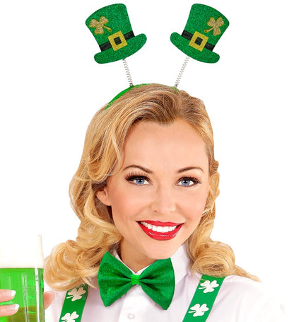St. Patrick'S Day Set   Mini Top Hats Head Bopper & Bow Tie 