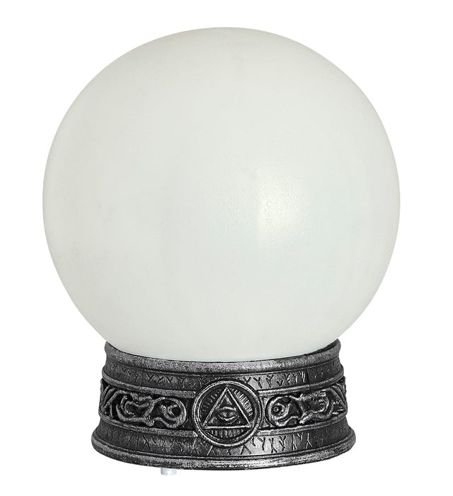 Sound Sensor Activated Crystal Ball With Stand, Color Changing Kaleidoscope Lights & Eerie Sounds 20 Cm