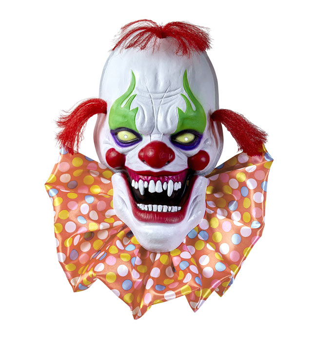 Sound Sensor Activated Talking Horror Clown With Moving Mouth & Flashing Led Light Eyes 58 Cm - Speaks3 Different Rhymes