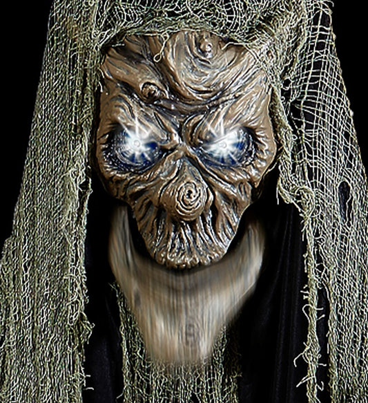Sound Sensor Activated Talking Haunted Halloween Tree With Moving Mouth & Flashing Led Light Eyes 200 Cm - Speaks 3 Different Rhymes 