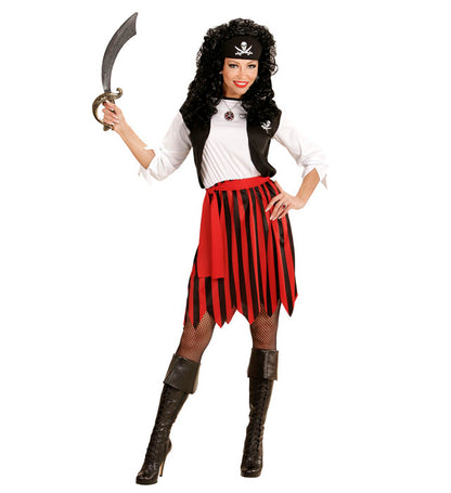 Pirate  Dress With Vest, Belt, Headpiece 