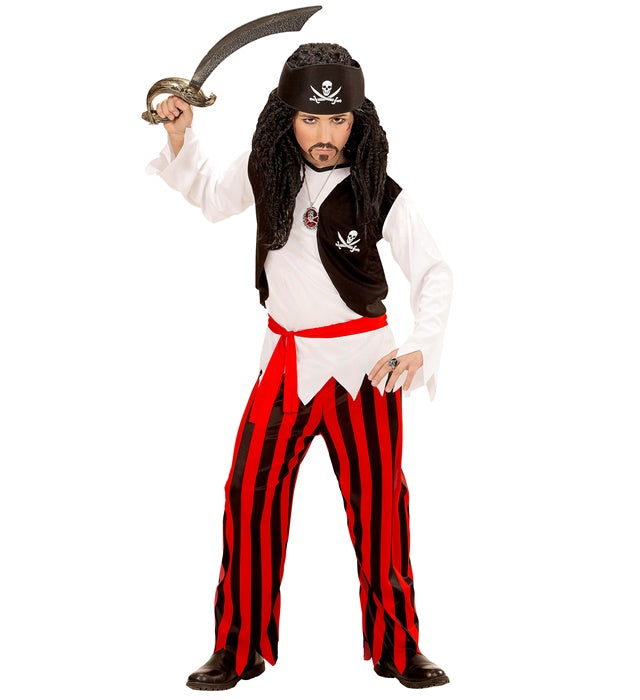 Pirate  Shirt With Vest, Pants, Belt, Headband 