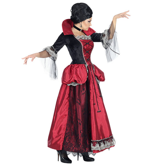 Vampiress  Dress With Crinoline Underskirt, Choker 