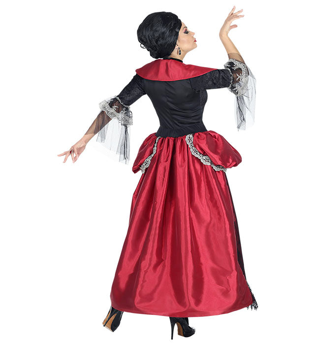 Vampiress  Dress With Crinoline Underskirt, Choker 