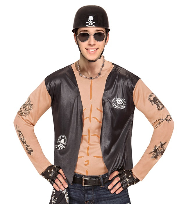 Biker  Shirt With Vest 