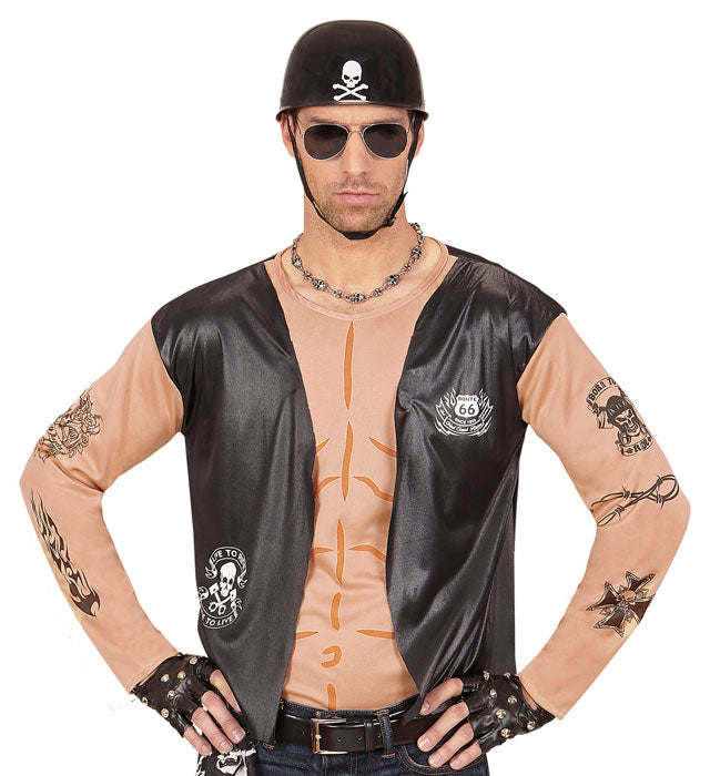 Biker  Shirt With Vest 