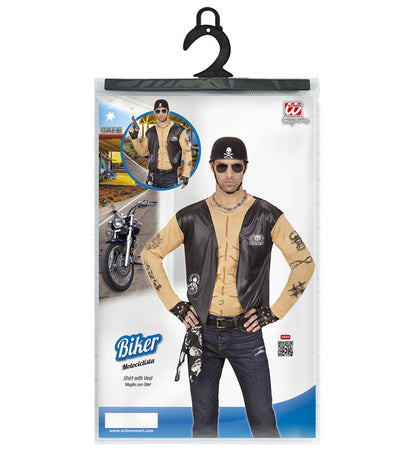 Biker  Shirt With Vest 