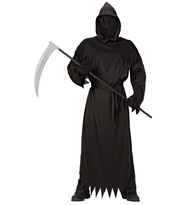 Reaper  Hooded Robe With Invisible Face Mask, Belt 