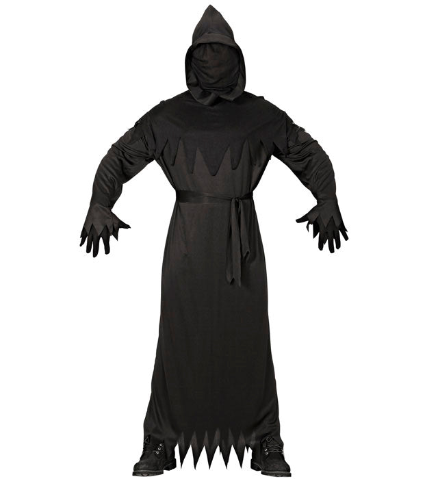 Reaper  Hooded Robe With Invisible Face Mask, Belt 
