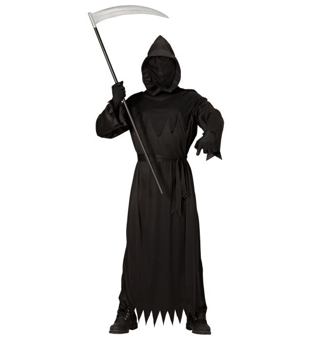 Reaper  Hooded Robe With Invisible Face Mask, Belt 