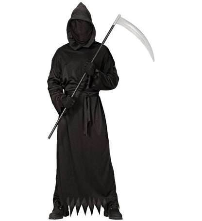 Reaper  Hooded Robe With Invisible Face Mask, Belt 