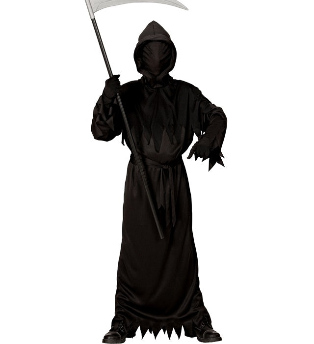 Reaper  Hooded Robe With Invisible Face Mask, Belt 