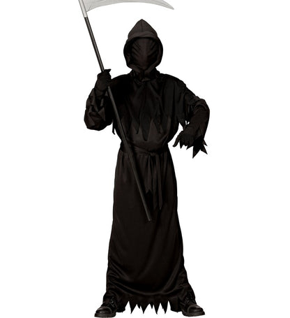 Reaper  Hooded Robe With Invisible Face Mask, Belt 