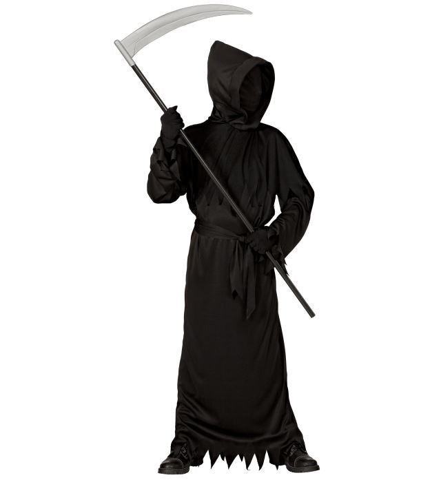 Reaper  Hooded Robe With Invisible Face Mask, Belt 