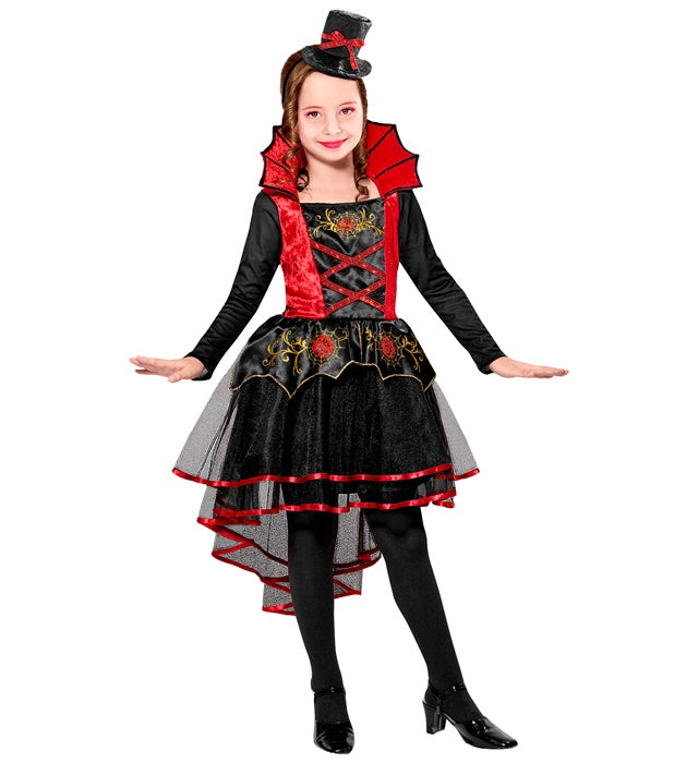 Vampiress  Dress, Mini Hat 