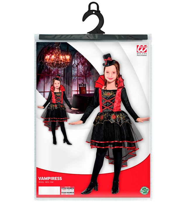 Vampiress  Dress, Mini Hat 